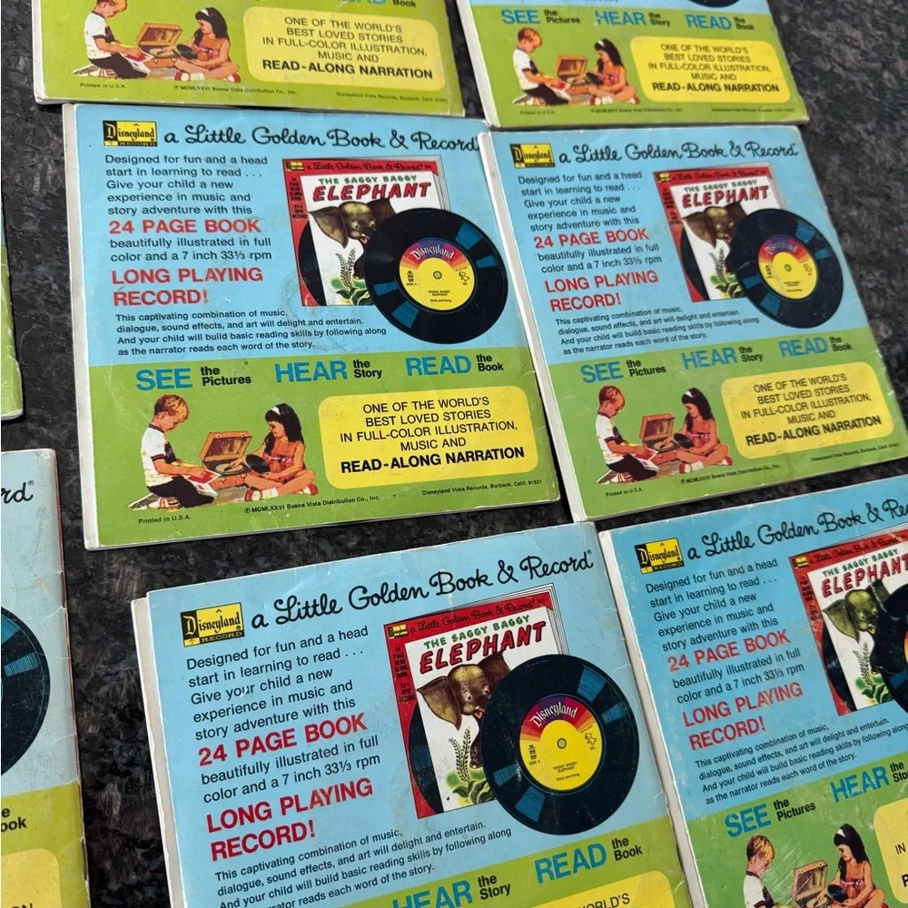 Disneyland A Little Golden Book‎ Vinyl Collection. Vintage. Set Of 8 Kids Books